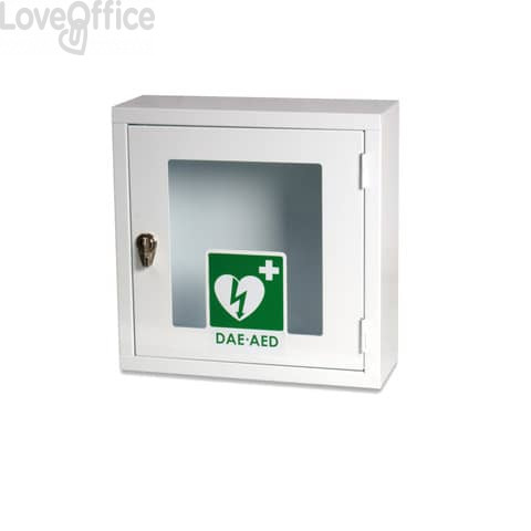 Teca per defibrillatore VISIO - Bianco PVS senza allarme