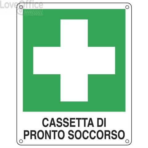 Cartello d'emergenza 25x31 cm Cartelli Segnalatori "Cassetta pronto soccorso" E20114X