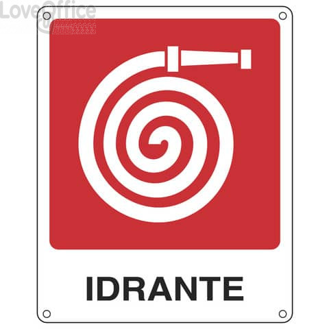 Cartello antincendio 25x31 cm Cartelli Segnalatori "Idrante'' E20117X