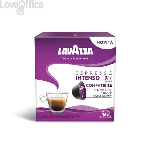 Caffè in cialde Astuccio 16 capsule 128 g compatibili Dolce Gusto Lavazza Espresso intenso - 2323