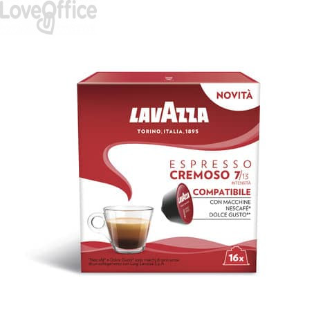 Caffè in cialde Astuccio 16 capsule 128 g compatibili Dolce Gusto Lavazza Espresso cremoso - 2320