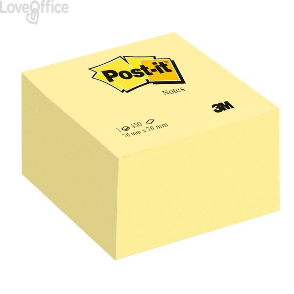 Foglietti riposizionabili Post-it® Cubo Giallo Canary 636-B - 76x76 mm - Giallo canary - 636-B (450 foglietti)