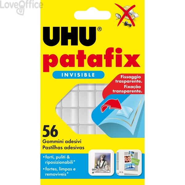 Gomma adesiva UHU® Patafix UHU - Trasparente - D1601 (conf.56)