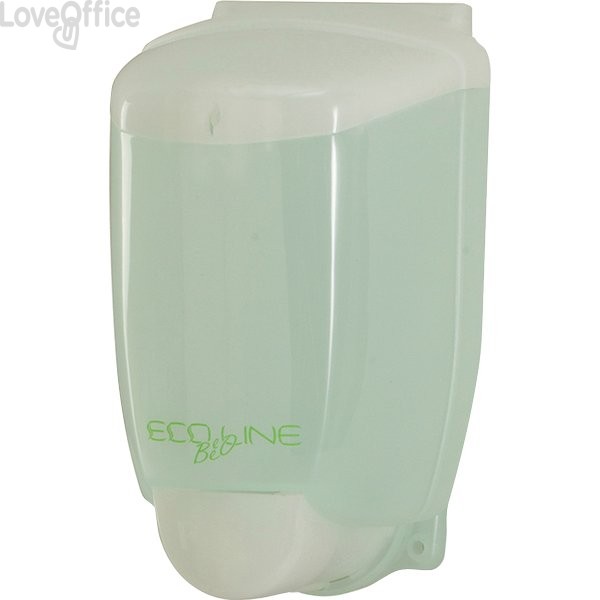 Dispenser a rabbocco per sapone liquido ECO QTS verde opalino - 12,5x11,5x21 cm - 1 l