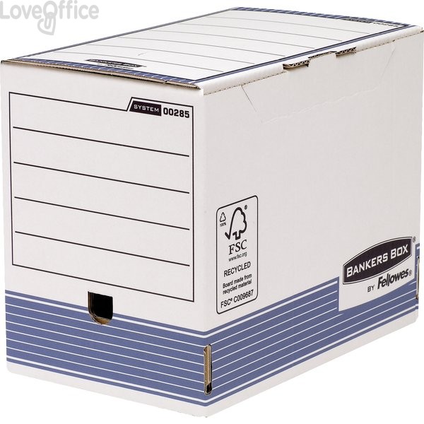 Contenitori Archivio A4 Dorso 20 cm Bankers Box by Fellowes - 20,6x32,7x26,5 cm (conf.10)