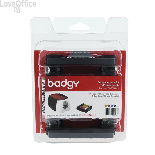 Consumabili per Badgy - Kit di stampa composto da nastro di stampa multicolore - CBGP0001C