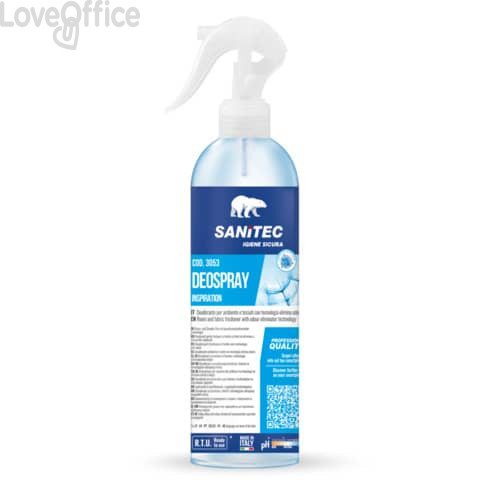 Deodorante per ambiente e tessuti con tecnologia elimina odori Deo Spary 300 ml Sanitec Breeze - 3053