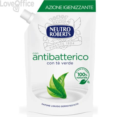 Sapone liquido - 400 ml Neutro Roberts Antibatterico - ecopouch