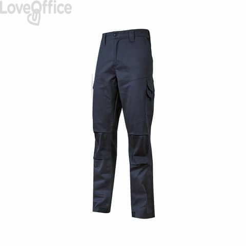 Pantalone da lavoro in cotone elasticizzato Guapo blu U-Power taglia M