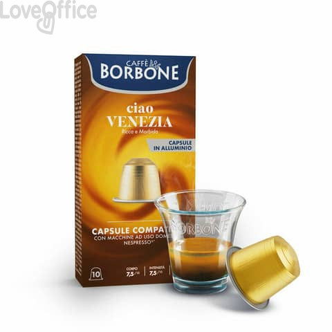 Capsule compatibili Respresso alluminio Caffe Borbone qualità Ciao Venezia (conf.100)