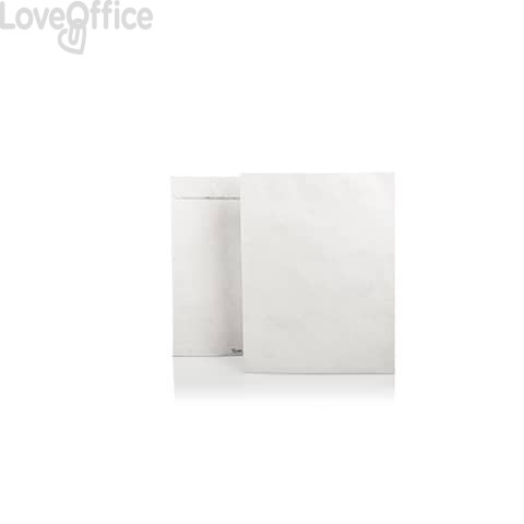 Buste a sacco piatte con strip Bianche 25x35 cm - Tyvek formato B4 - 55g/m² (conf.500)