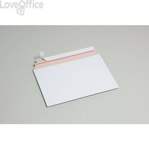 Buste a sacco in cartoncino teso Bianco apertura lato lungo Cart Pack Bong formato A5+ (26x20,5x-2,5 cm) - 450g/m² (conf.200)