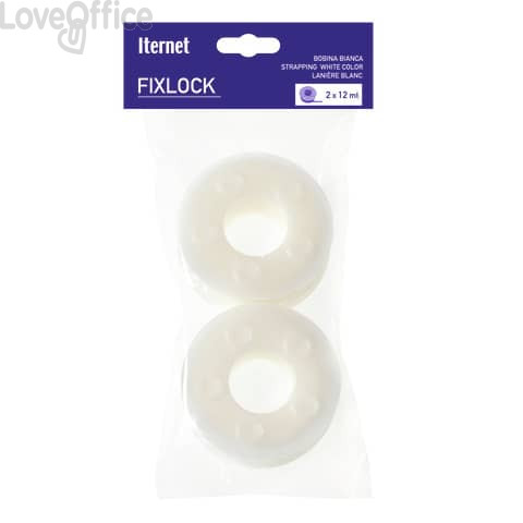 Bobine in nylon dentato ultra resistente per fascettatrice FIXLOCK Iternet Bianco (conf.2)