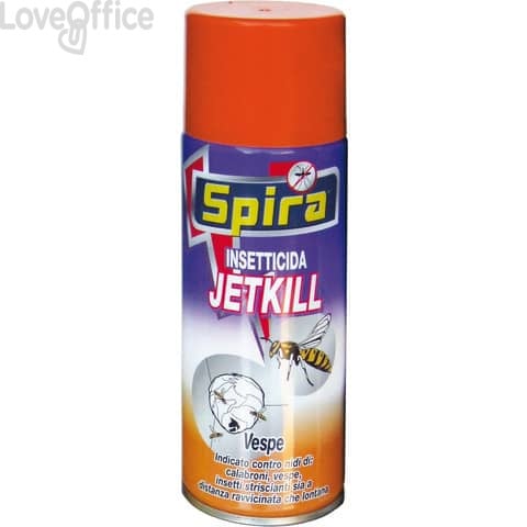 Insetticida schiumogeno spay a lunga gittata per vespe e calabroni Jetkill Spira 400 ml
