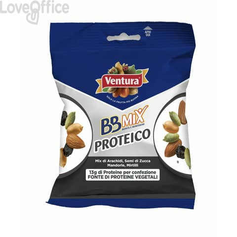Misto di frutta secca e sgusciata BB Extra Pocket Ventura proteico - 50 gr (conf.da 12)