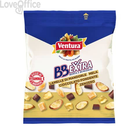 Misto di frutta secca e sgusciata BB Extra Pocket Ventura zenzero 50 gr (conf.da 12)
