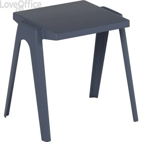 Tavolo impilabile in PPL riciclato utilizzabile indoor/outdoor 60x60x76 cm Motris grigio - EN-CT6NI