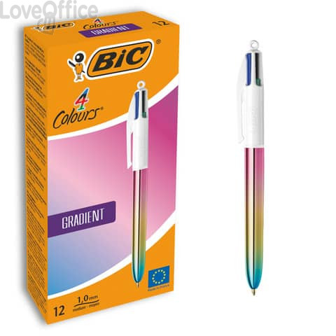 Penne a sfera a scatto BIC 4 Colours 1 mm - gradient - 511034 (conf.12)