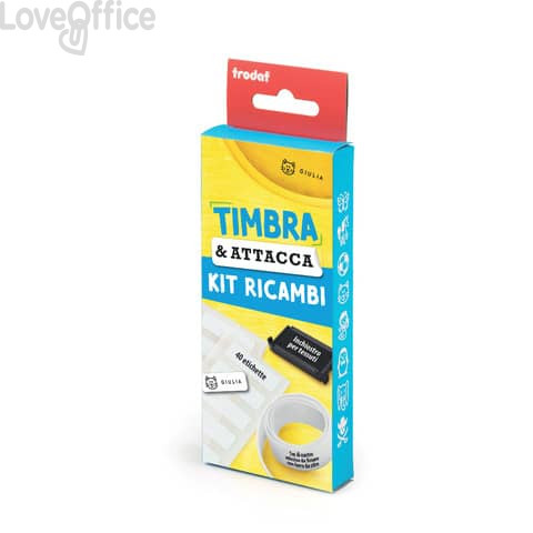 Kit Refill timbro componibile Timbra & Attacca Trodat Nero 180220