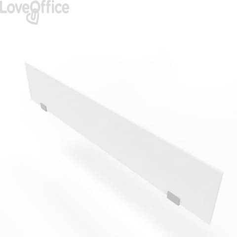 Pannello divisorio in melaminico Bianco per bench 180xh.35 cm linea Practika Quadrifoglio - CODB180-BA