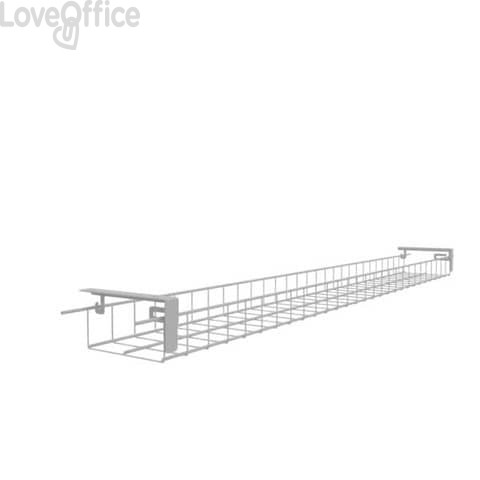 Griglia raccoglicavi Practika sottopiano per scrivanie Bianca Quadrifoglio 150,3x15,5x6,5 cm - COGRU180-I