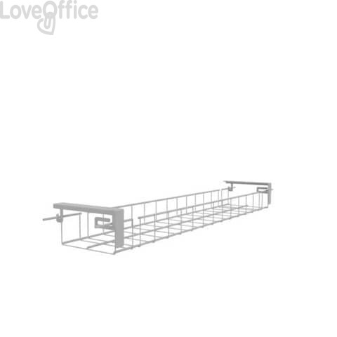 Griglia raccoglicavi Practika sottopiano per scrivanie Bianca Quadrifoglio 90,3x15,5x6,5 cm - COGRU120-I