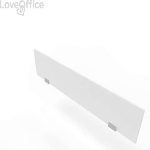 Pannello divisorio in melaminico Bianco per bench 140xh.35 cm linea Practika Quadrifoglio - CODB140-BA