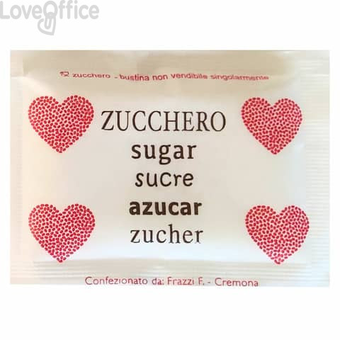 Zucchero bianco in bustine con soggetto generico Frazzi - 01PZ200 (conf.200)