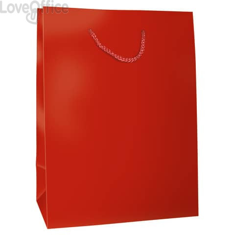 Sacchetti da regalo Rosso opaco Biembi misura M - 18x23x10,5 cm - BXS202O20B (conf.6)