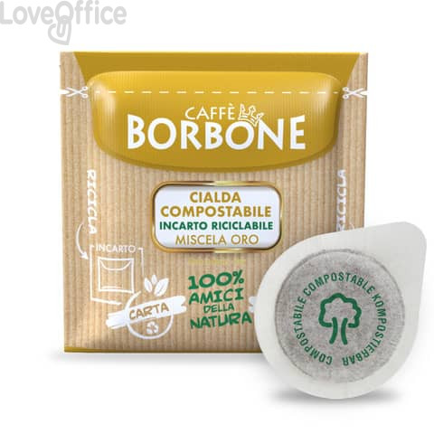 Caffè in cialda compostabile ESE 44 mm Caffe Borbone qualità Oro - 44BORO100N (conf.100)