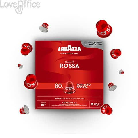 Caffè in capsule compatibili Nespresso C&G Lavazza Qualità Rossa - 7019 (conf.80)