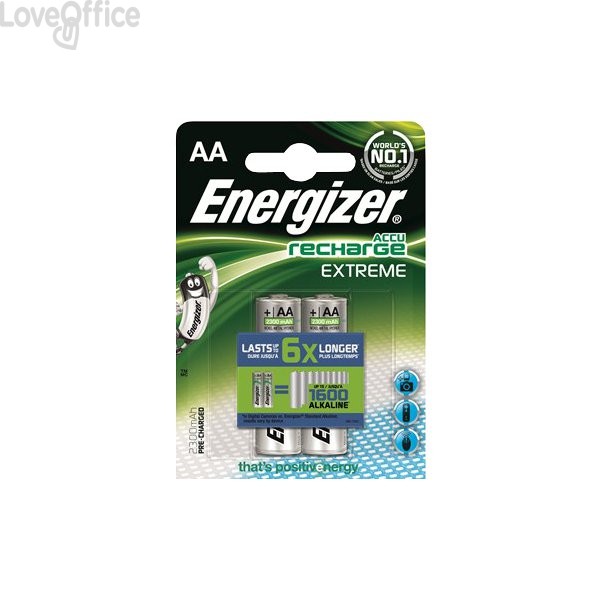 Batterie Ricaricabili Energizer - stilo - AA - 2300 mAh - E300624600 (conf.4)