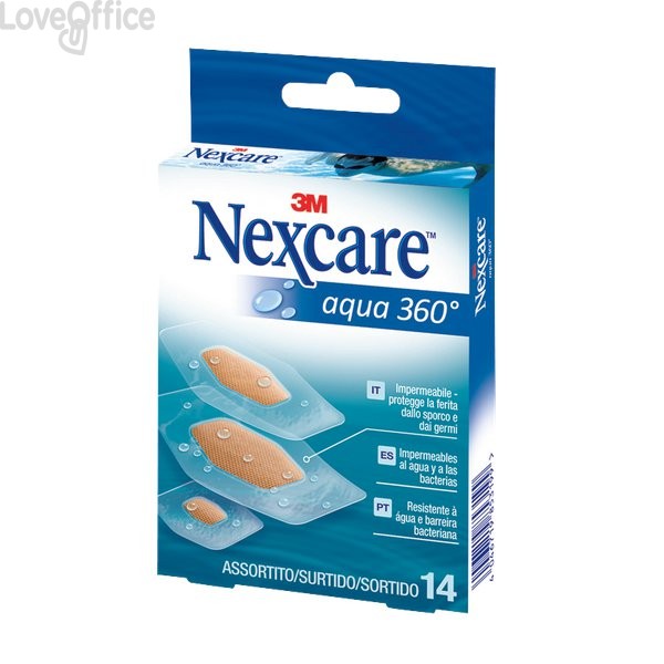 Cerotti Nexcare Idro repellenti Trasparenti - 14 cerotti - assortito - 65211 (conf.14)