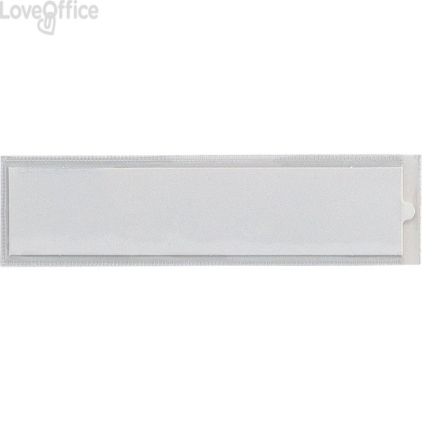 Portaetichette adesive IesTI Sei Rota - Inserto in cartoncino escluso - 3,2x8,8 cm (conf.100)