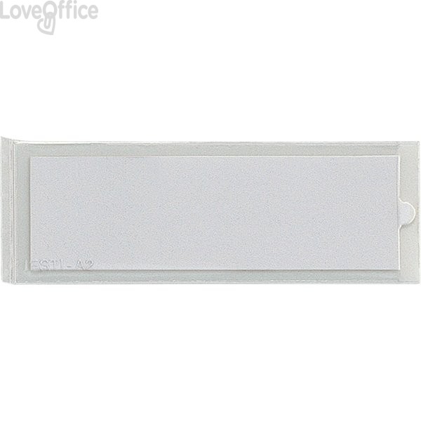 Portaetichette adesive IesTI Sei Rota - Inserto in cartoncino incluso - 3,2x12,4 cm (conf.10)