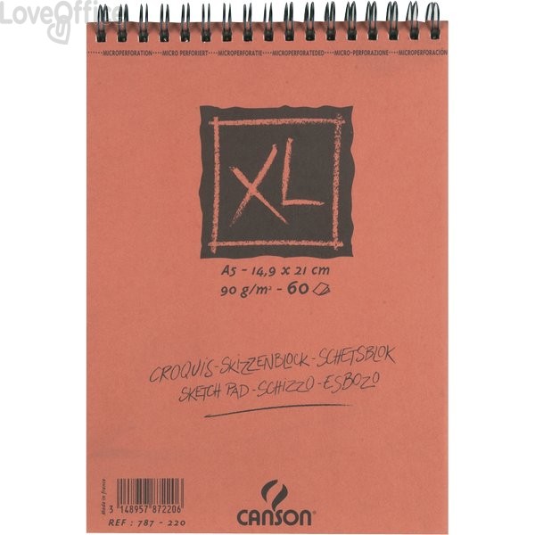 Album schizzo - XL - Canson - A4 - 120 fogli - bianco Avorio 90 g/m² - 200787103