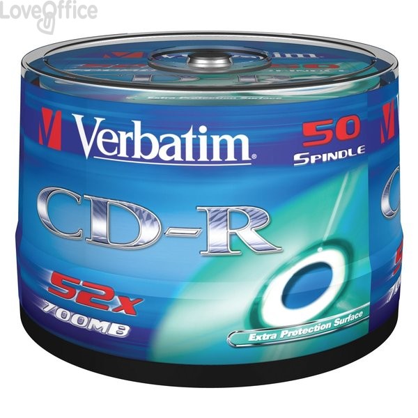 CD Verbatim - CD-R - 700 Mb - 52x - Extra Protection - Spindle (conf.50)