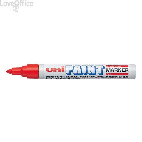 Paint marker Uni-Ball - Pennarello a vernice Rosso - tonda - 2,2-2,8 mm