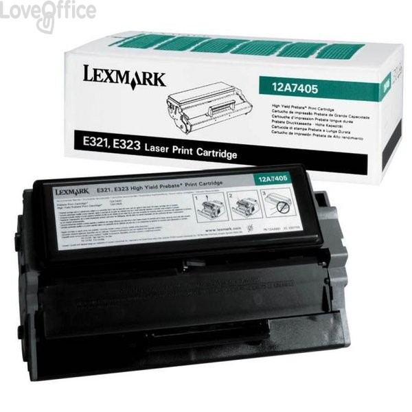 Originale Lexmark 12A7405 Toner alta resa return program Nero