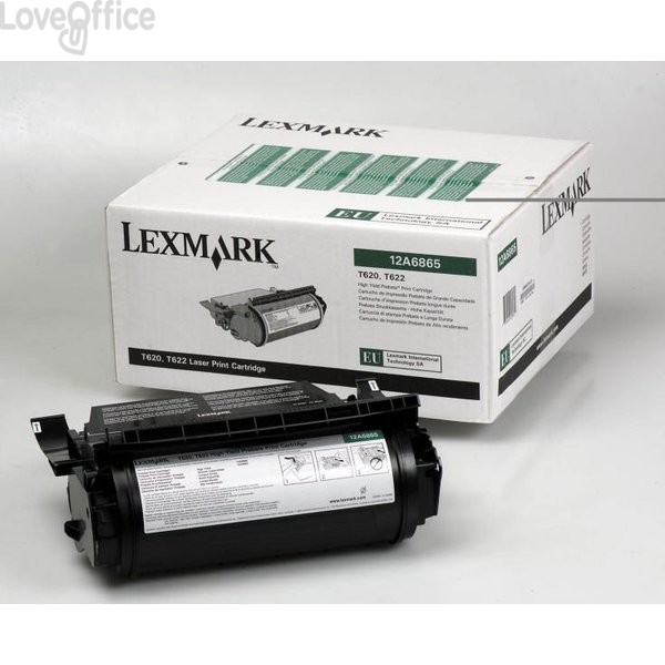 Originale Lexmark 12A6865 Toner alta resa return program Nero