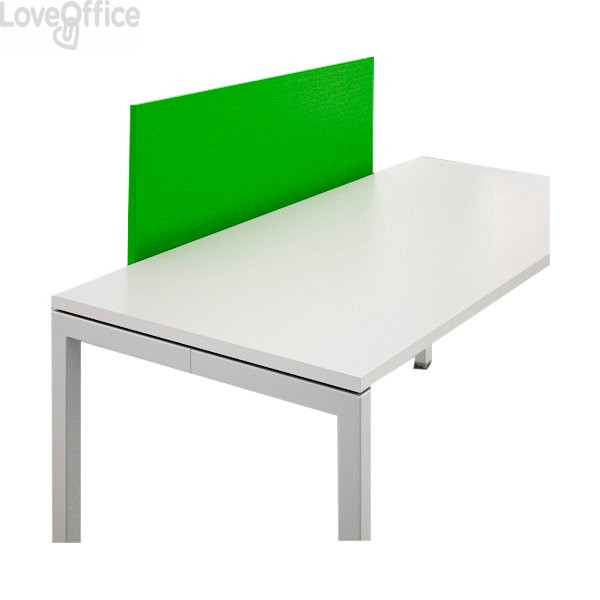 Schermo frontale per scrivania LineKit - Verde - 120x1,8x41 cm