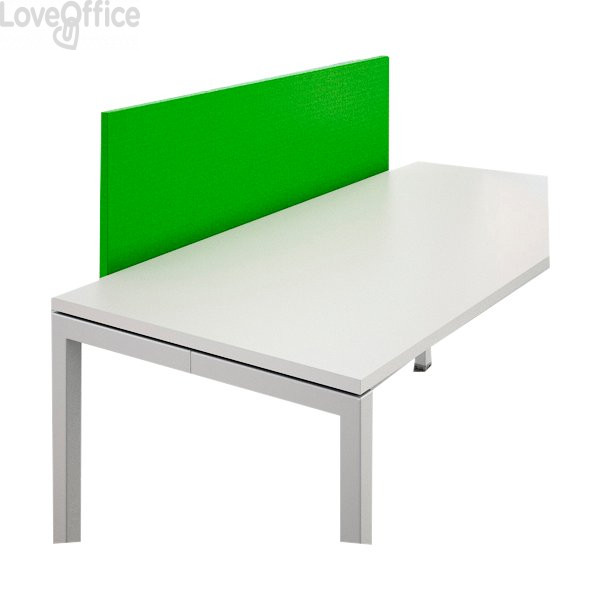 Schermo frontale per scrivania LineKit - Verde - 140x1,8x41 cm