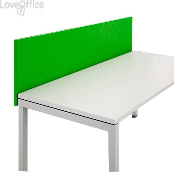 Schermo frontale per scrivania LineKit - Verde - 180x1,8x41 cm
