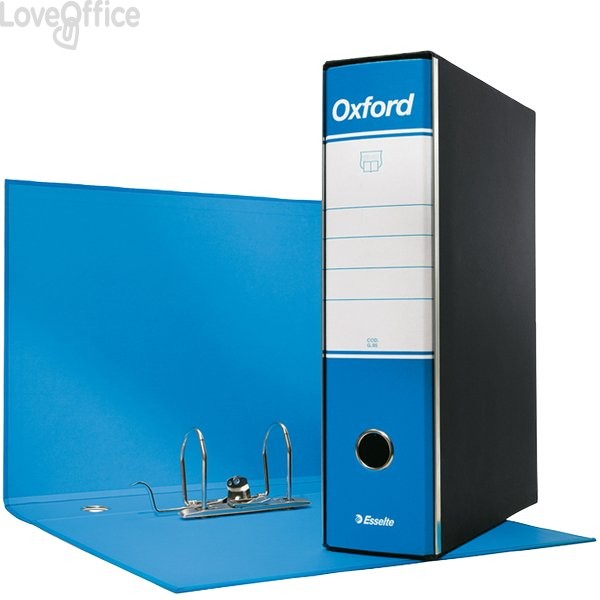Esselte Raccoglitori Oxford - registratore commerciale - 8 cm - 23x30 cm - Azzurro (conf.6)