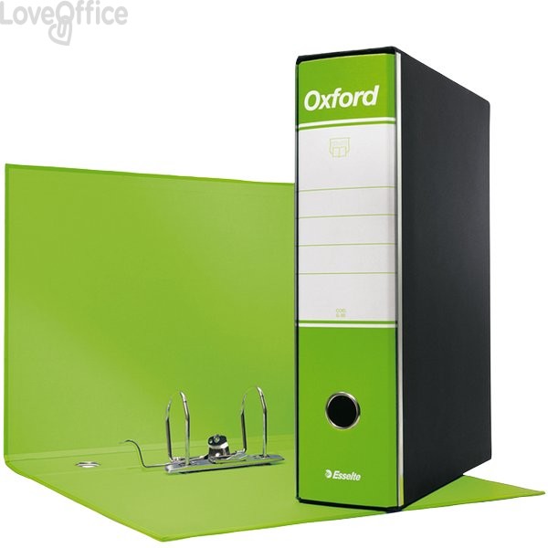 Esselte Raccoglitori Oxford - registratore commerciale - 8 cm - 23x30 cm - Verde lime (conf.6)