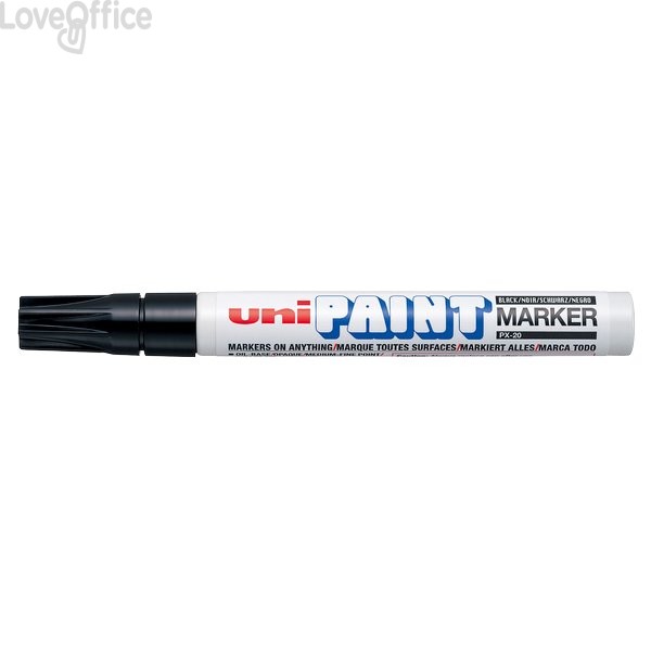 Paint marker Uni-Ball - Pennarello a vernice Nero - tonda - 2,2-2,8 mm