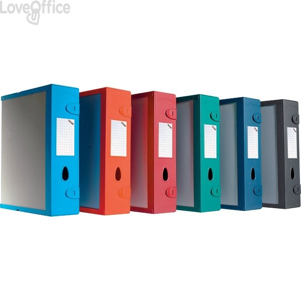 Scatola Archivio Combi Box E500 Fellowes - Dorso 9 cm - Azzurro