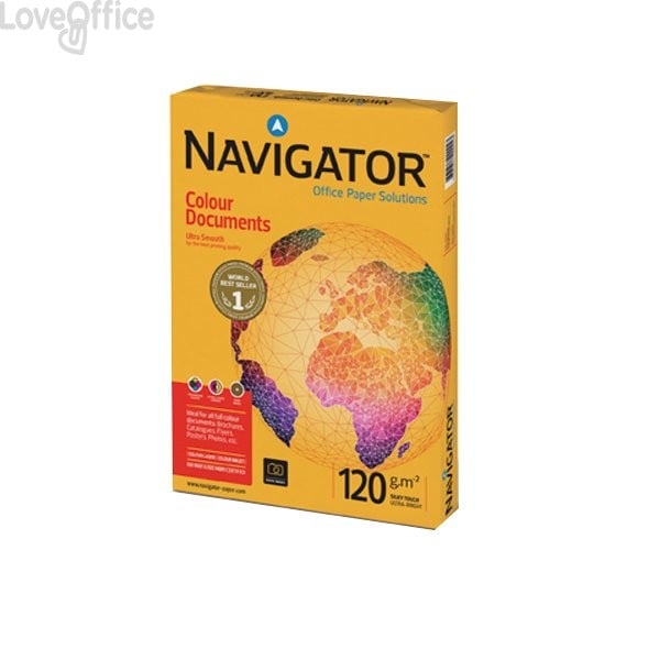 Carta per fotocopie Colour Documents Navigator - Risme Carta A4 - 120 g/mq (conf.8)