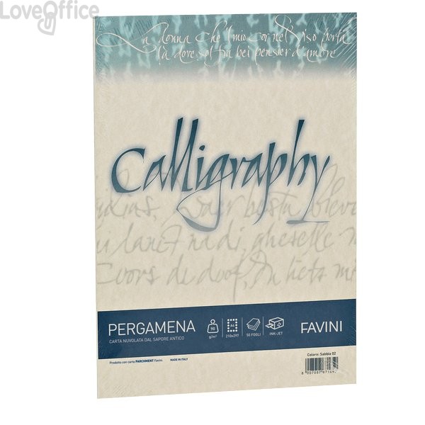 Calligraphy Pergamena Liscio Favini - sabbia - fogli - A4 - 190 g/m² - A69U084 (conf.50)