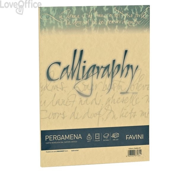 Calligraphy Pergamena Liscio Favini - Oro - fogli - A4 - 190 g/m² - A69W084 (conf.50)